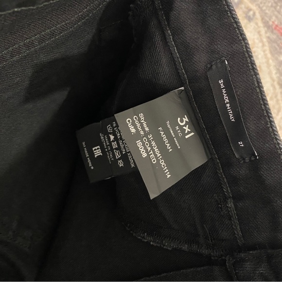 Anthropologie‎ 3X1 NYC Farrah Coated High Rise Bell Bottom Flare Jeans Italy - Picture 10 of 15